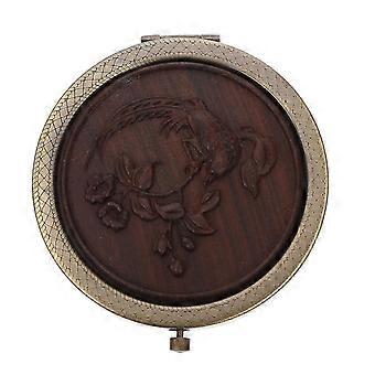 Wooden Makeup Mirror 5Pcs Double-Sided Foldable