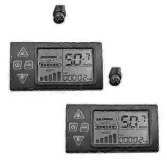 Display LCD S861 para Bicicleta Elétrica, 6 pinos, para 24V 36V 48V, com Controle Manual e Velocímetro, Cor: Preto Água (SZRH A-S DOC)