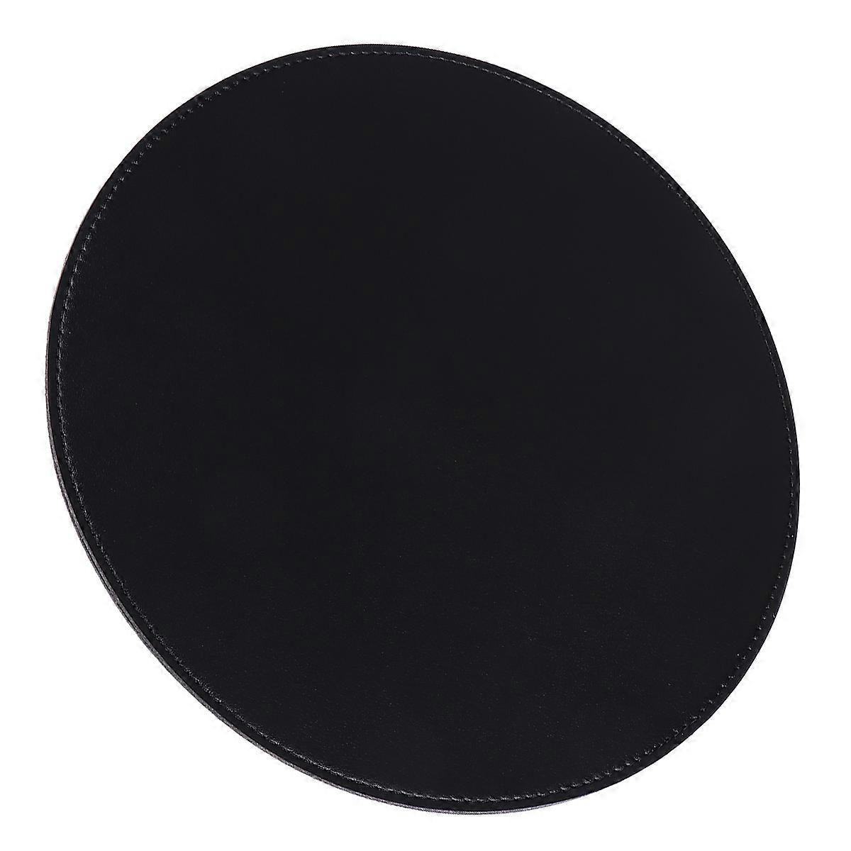 Black Round Mouse Mat Usable Mouse Pad for Computer Laptop Use