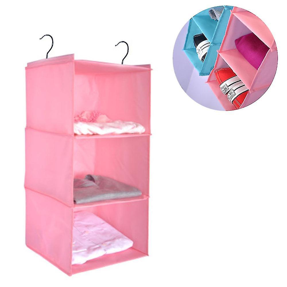 Wardrobe Organizer With 3 Compartments, Hanging Fabric Cabinet