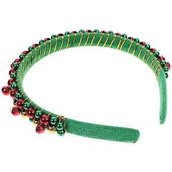Weihnachtsstirnbänder, grünes Stirnband-Set, 4-teilig, für Damen