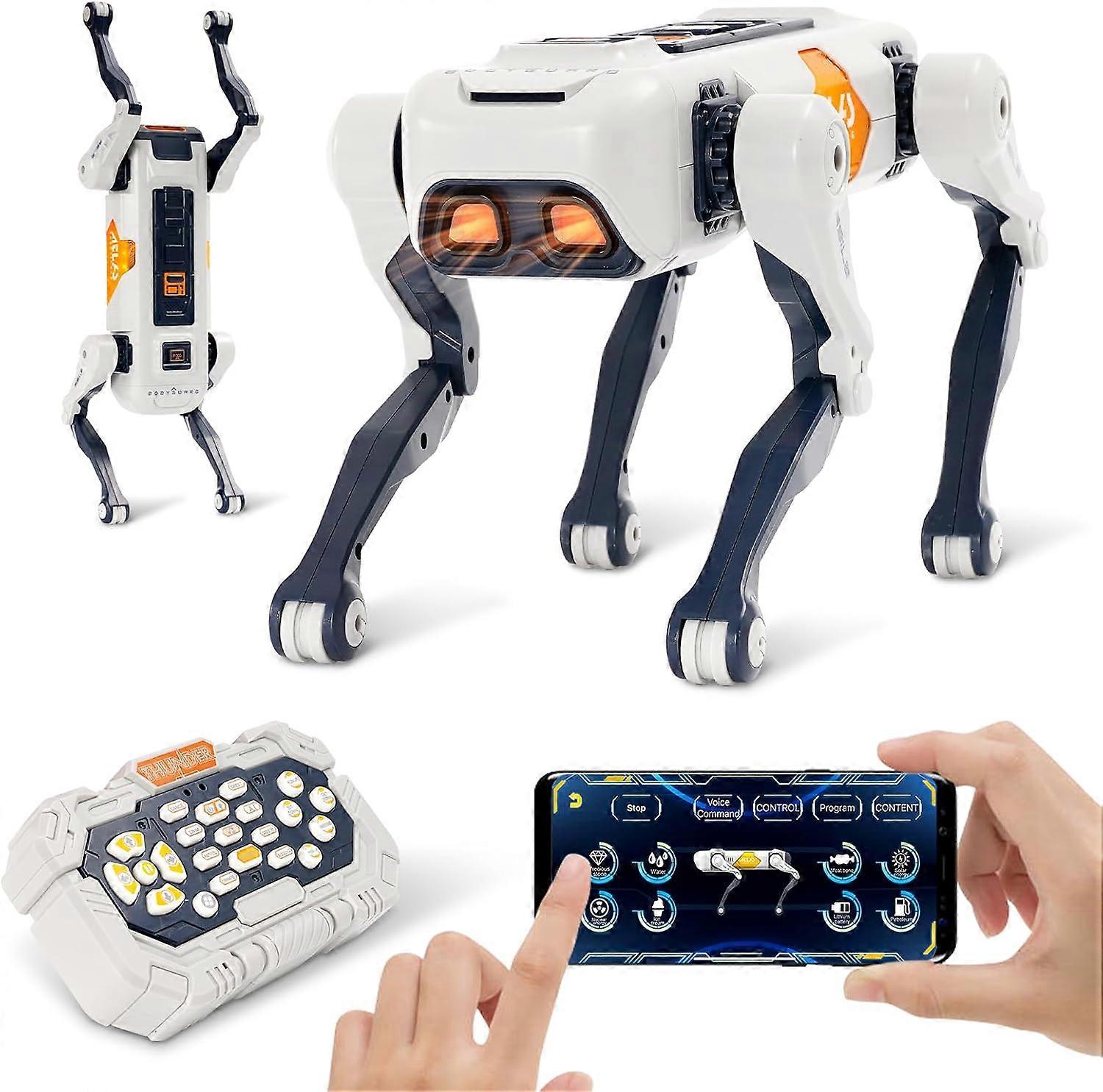 Programmerbar robothundelegetøj 1200mAh STEM interaktiv robot