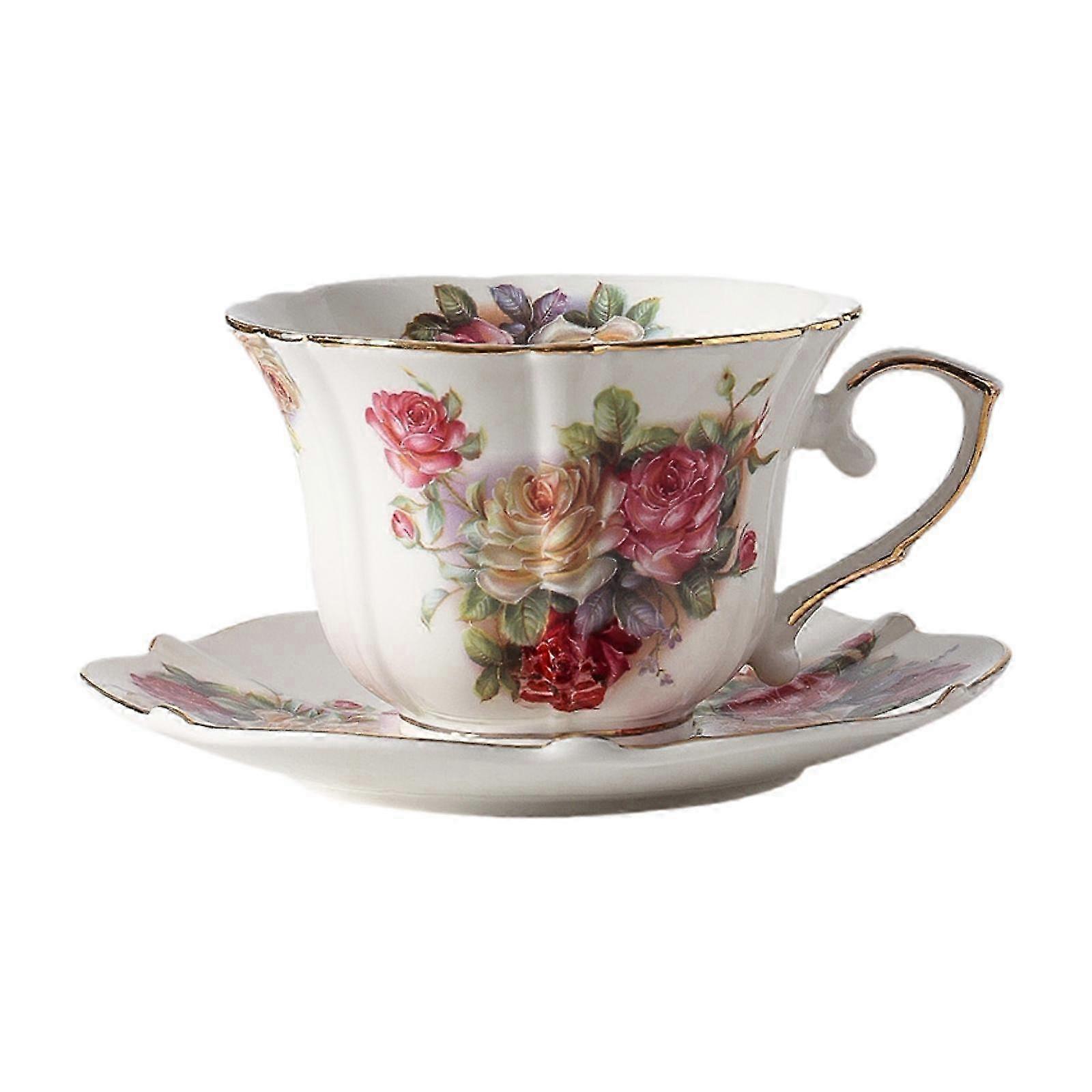 Romantic Floral Ceramic Tea Set