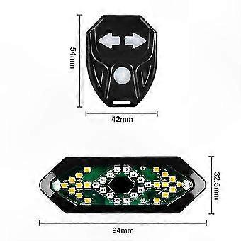 Langaton LED-pyörän takavalo suuntavilkulla ja USB-ladattava ominaisuus turvalliseen yöpyöräilyyn