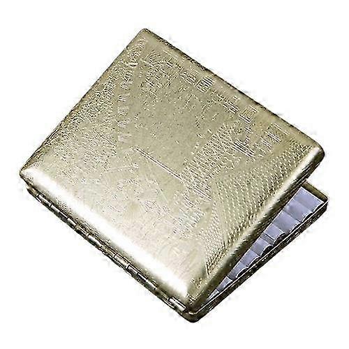 Pure Metal Cigarette Case With Raised Cloud Pattern