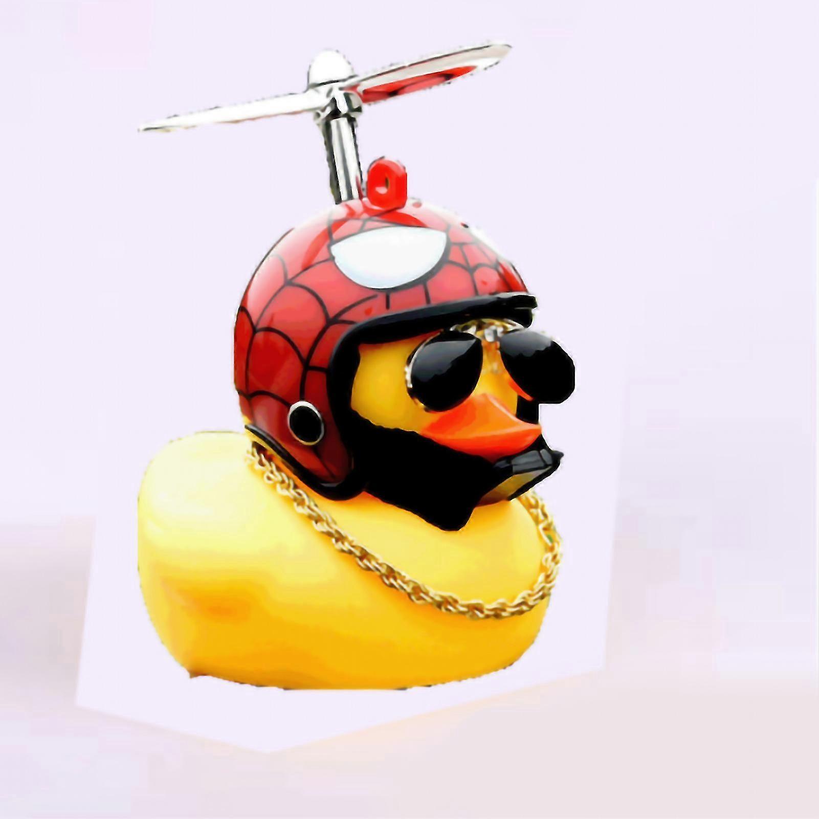 Yellow Squeaky Rotating Car Duck Toy