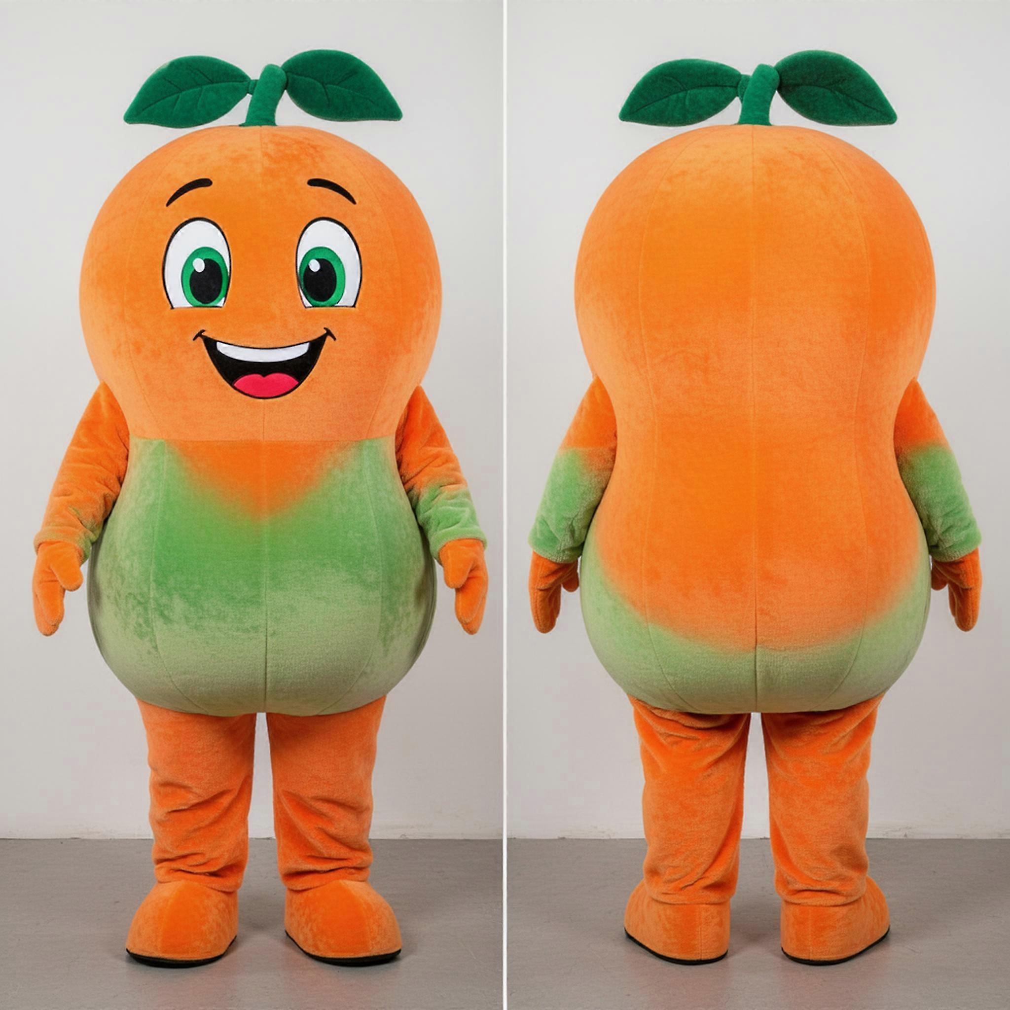 MASTICOT Vibrant Orange Rounded Melon Mascot