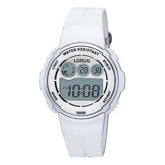 Lorus watches Quartz Digital Child Watch with R2387CX9 Rubber Bracelet