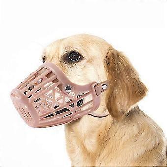 Korbkäfig-Hundemaulkorb mit verstellbarem Nylonband und Schnellverschluss, atmungsaktivem Kunststoff, verhindert Beißen, Kauen und Lecken, für kleine, mittlere und große Hunde