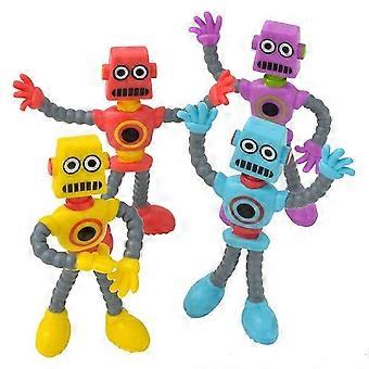 3.5 Inch Bendable Robot Toys Pack of 12, Assorted Color Flexible Figures for Kids Party Favors