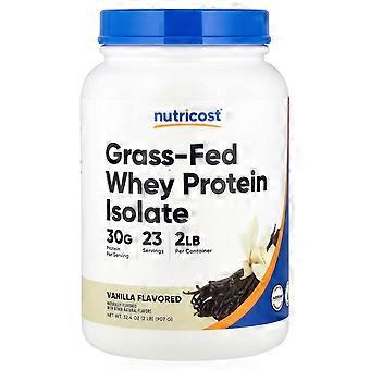 Nutricost, izolat białka serwatkowego z mleka krów karmionych trawą, wanilia, 907 g