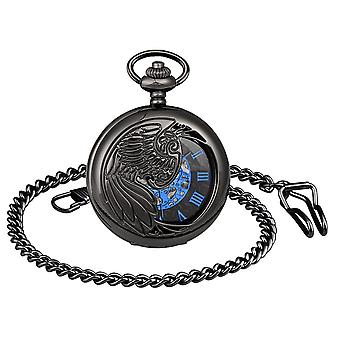 Vrouwen mannen zakhorloge analoge mechanische ketting horloge zakhorloge met ketting mechanische zak