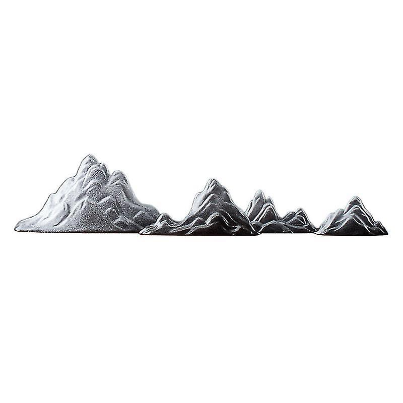 15.6X7.7x4.9cm Sculptures & Statues 4pcs Adorable Ceramic Desktop Rockery Decorations Col