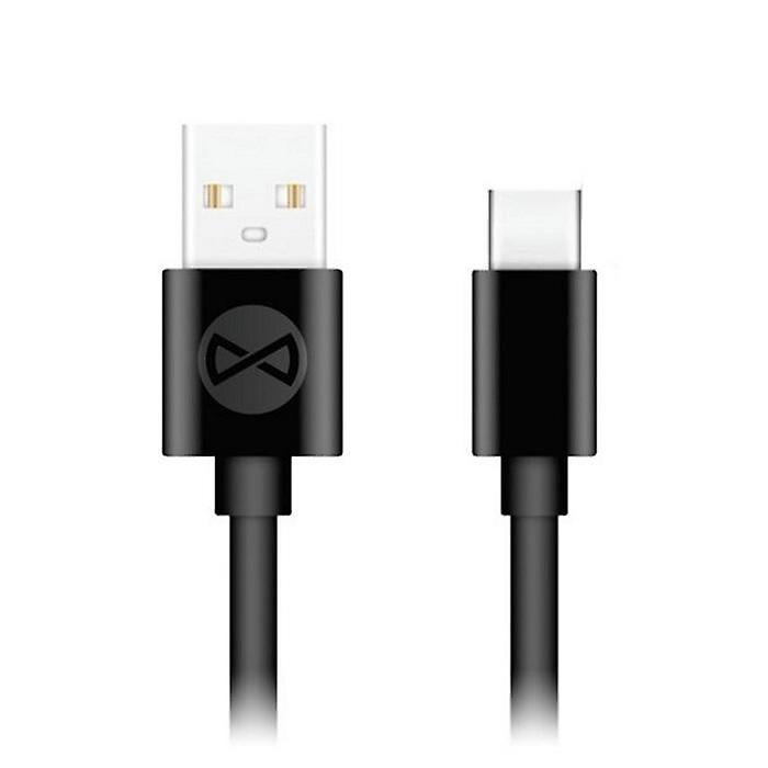0,2 m USB-C/TypeC hurtigladekabel 2amp svart