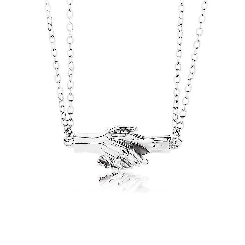 1 Pair Magnetic Handshake Pendant Couple Necklaces For Lovers Best Friends