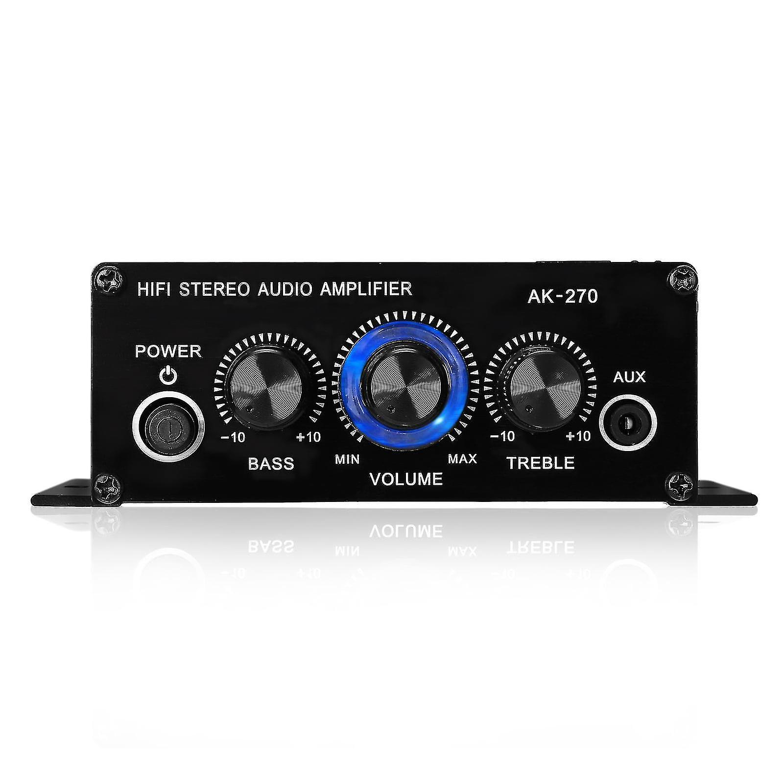 Ak270 Mini Audio 2-channel Stereo Power Amplifier Portable Sound Amplifier Aux Input Speaker Amp For Car And Home
