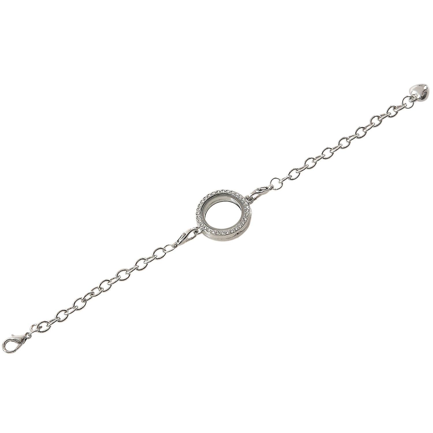 New Silver Magnetic Crystal Living Memory Locket Bracelet