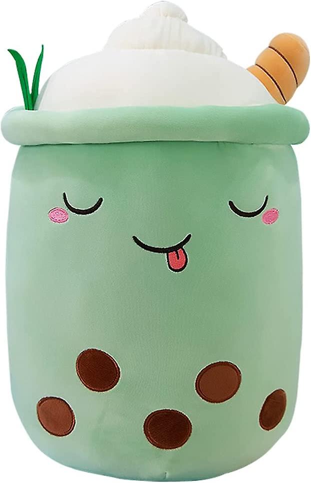 Brinquedo de Pelúcia Boba Tea de 9,8 Polegadas Marrom Pérola Leite Chá Bolha Travesseiro de Pelúcia Almofada de Abraço Macio para Casa (Marrom, 9,8 polegadas)