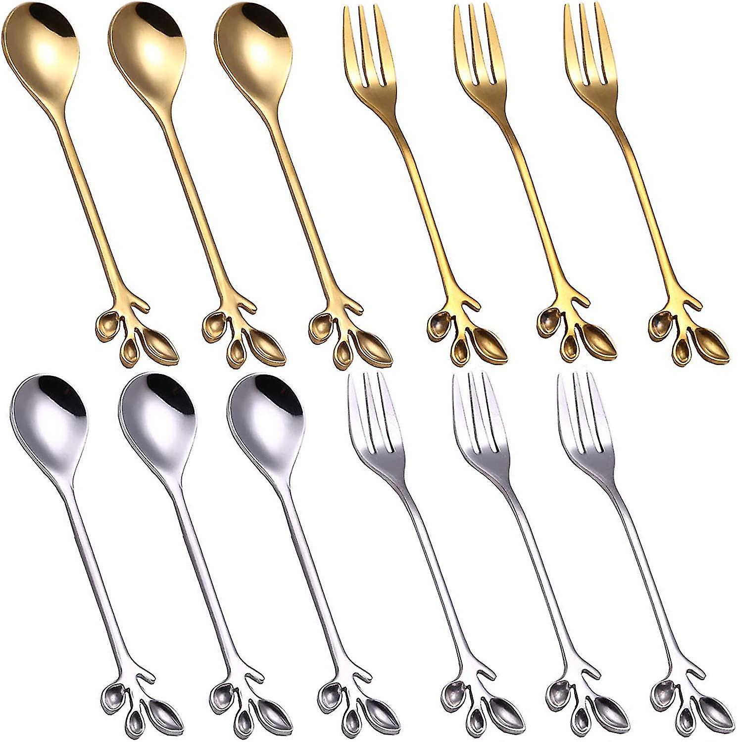 12 Stainless Steel Dessert Fork Holders