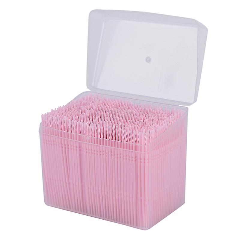 1100pcs/box חוט דנטלי מקלות שן 2 דרך היגיינה פלסטיק דנטלי קיסם מברשת בין שינית