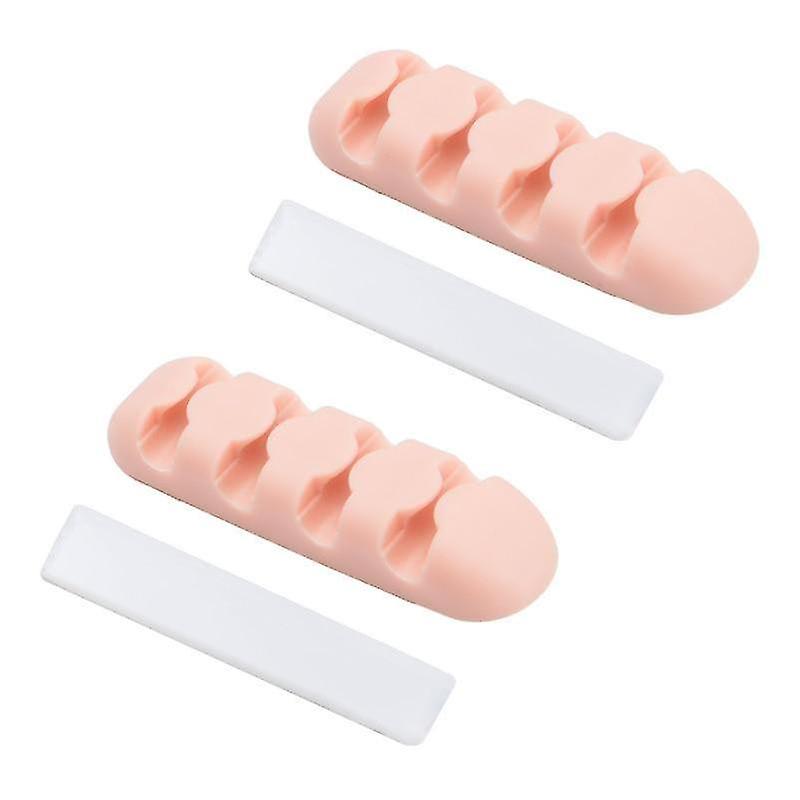 Pink Solid Desk Cord Cable Manager