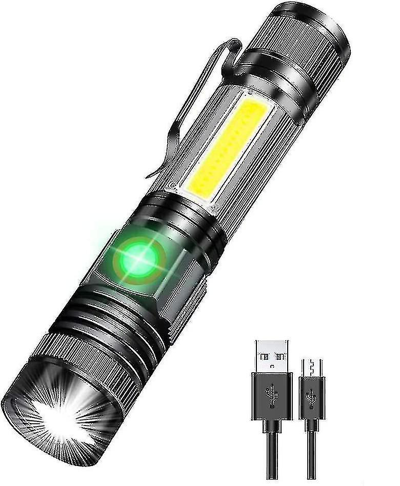 Led Torch Led Flashlight Adjustable Focus Handheld Torch Super Bright Pocket Torches Zoomable And Waterproof Camping Outdoor Torch,black