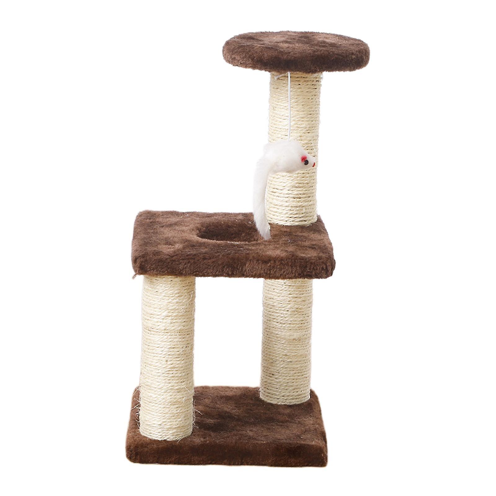 Cat Escalade Cadre Cat Scratching Board Cat Tree Toy Base Carré Marron