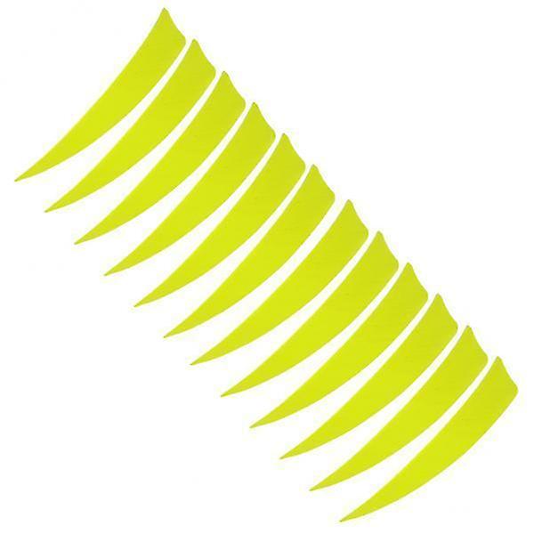 6x12 pièces 4 pouces tir à l’arc flèche plumes Fletchings Vanes Jaune fluorescent