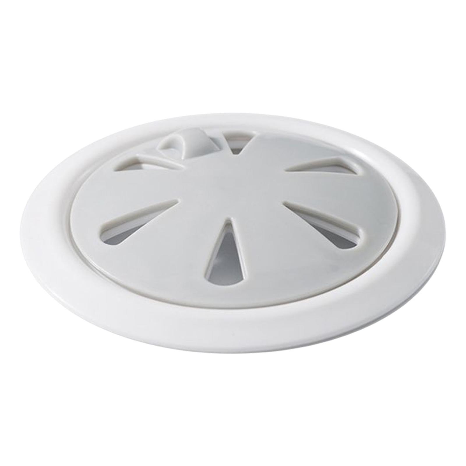 Shower Drain Catcher Round PP with Suction Cup for Sink Bathroom Kitchen