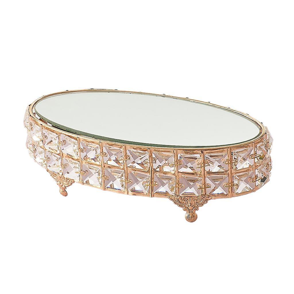 Oval Mirror Cake Stand Fruit Dessert Tray
