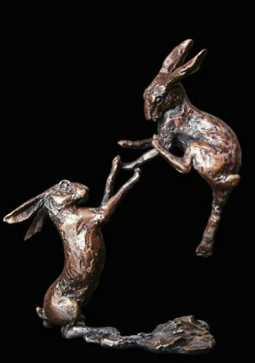 Boxing Hares Sculptures & Statues