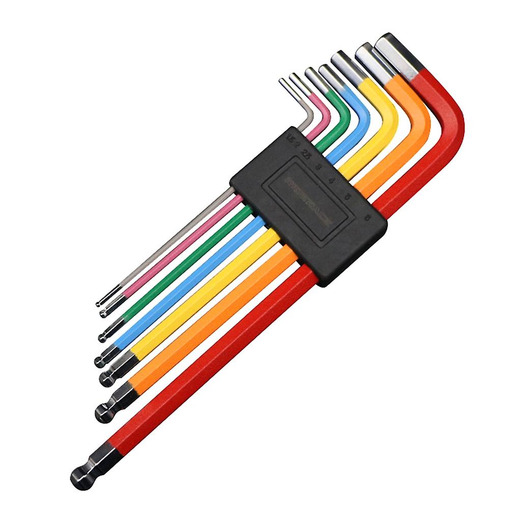 Ball End Hex Key Set Color-Coded Metric 7pcs Allen Key Set 1.5 - 6mm