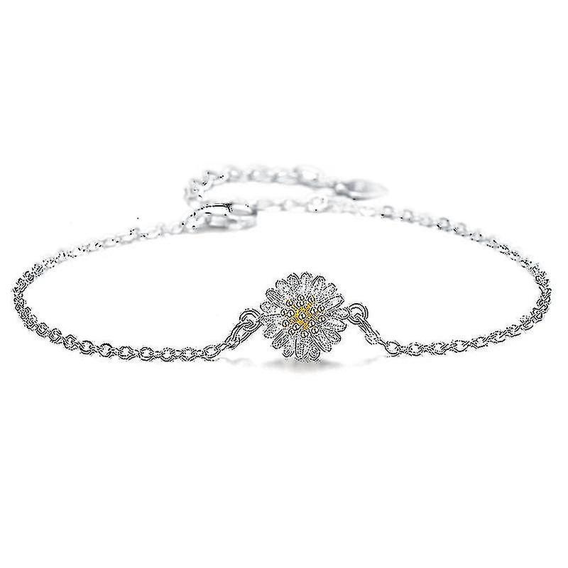 Pulsera de moda Flower Charm Pulsera Silver Plated Daisy Bucklet S925
