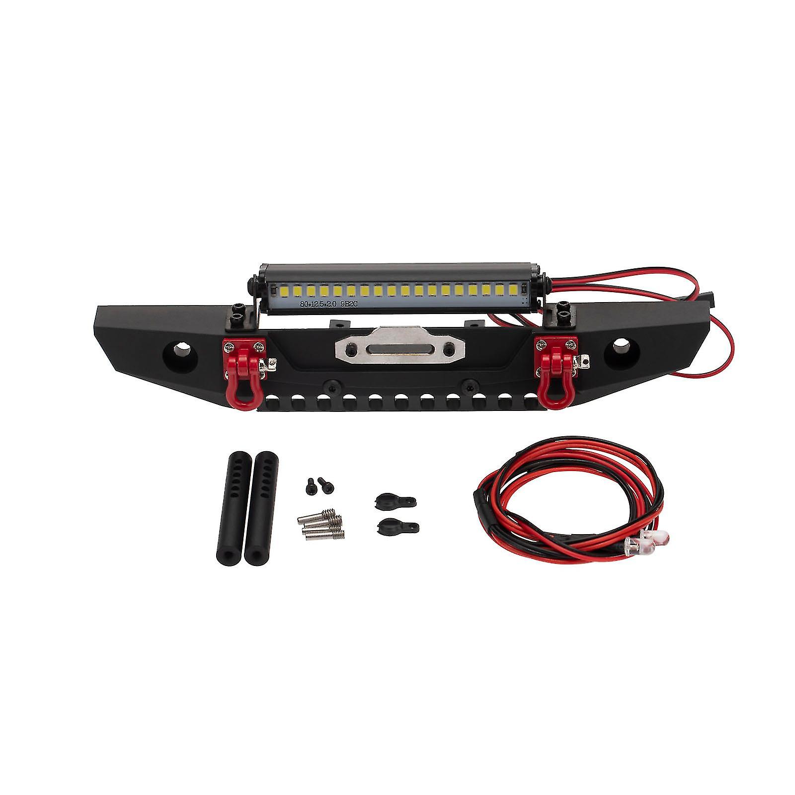 Wireless Control Model Crawler Front Bumper & Led Headlamp For 1/10 Scx10 90046