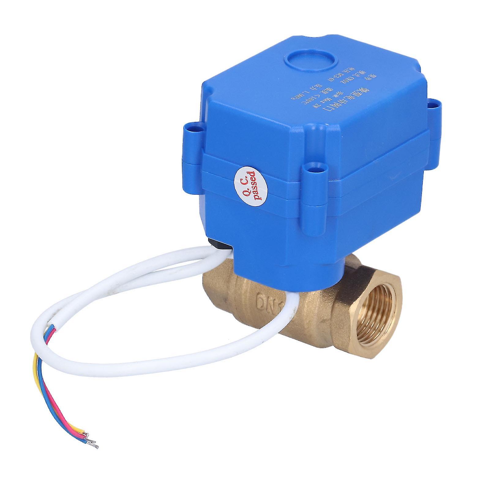 Brass Ball Valve Electric Ball Valve BSP Motorized Brass 3 Wires DC3~6V With Switch Indication For Water Control