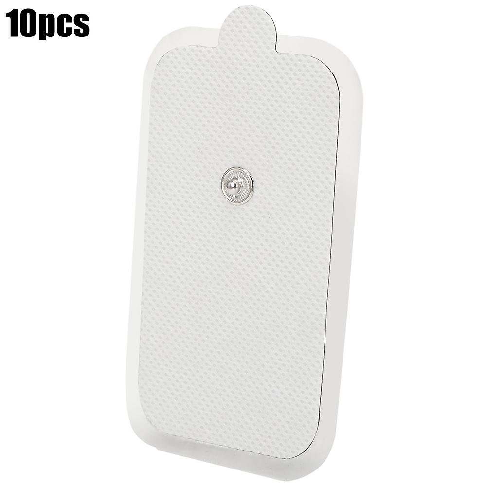 10pcs 5x9cm/2x3.5in EMS/TENS Physiotherapy Button Patch Reusable Meridians Therapy Massager Patch