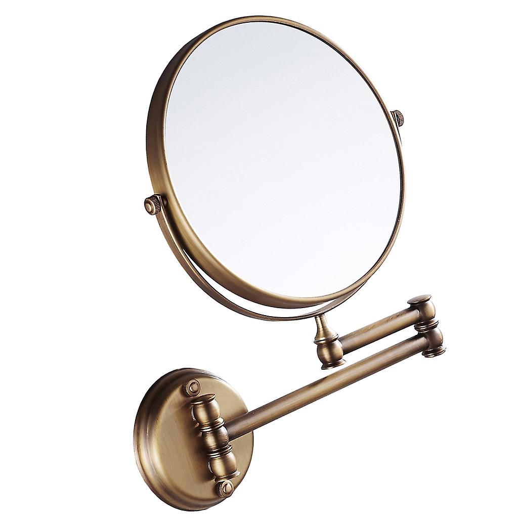الحمام الحائط المكبرة المزدوج الجانب قابل للتعديل ماكياج مرآة الذهب