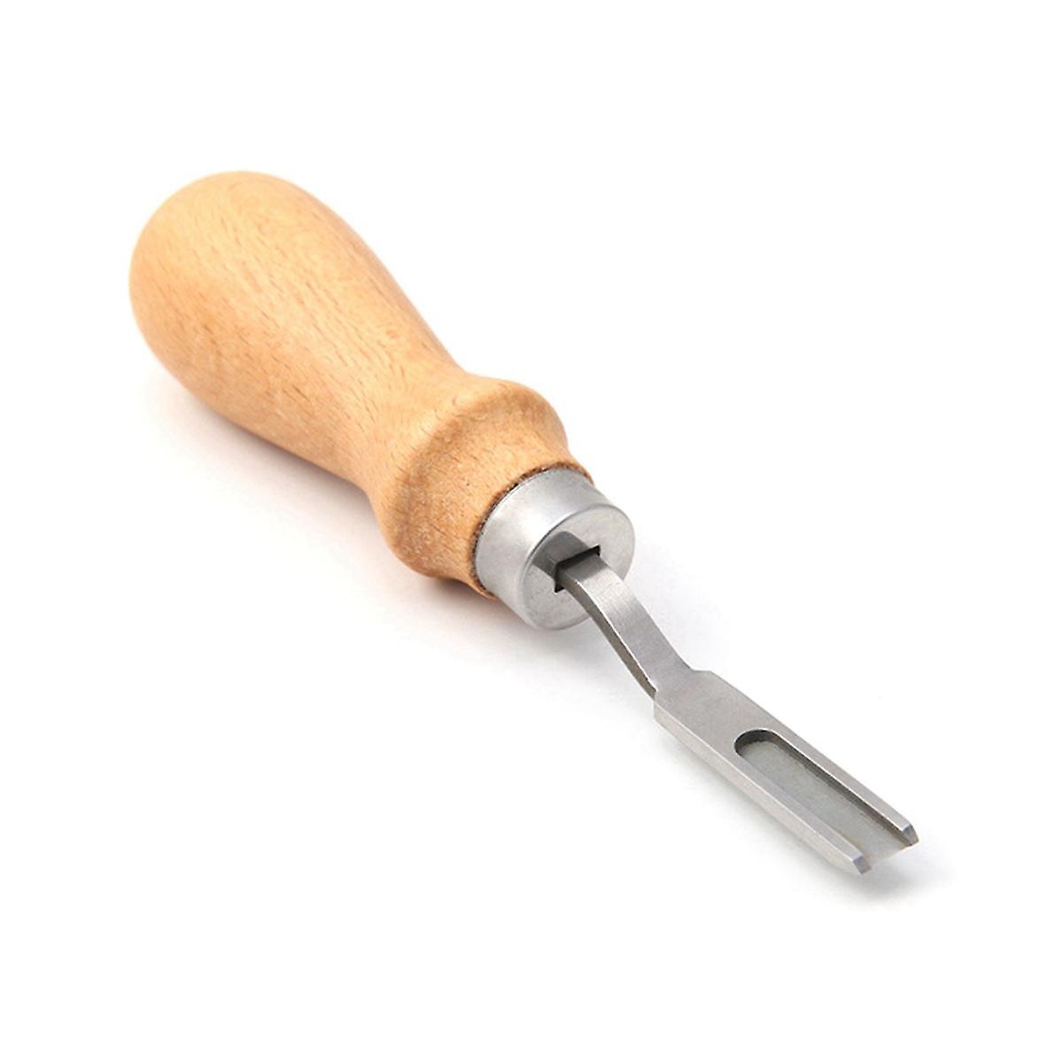 Oblique Width Edger DIY Hand Leather Carving Tool Wide Mouth Thinning Knife Leather Edge Bevel Tool