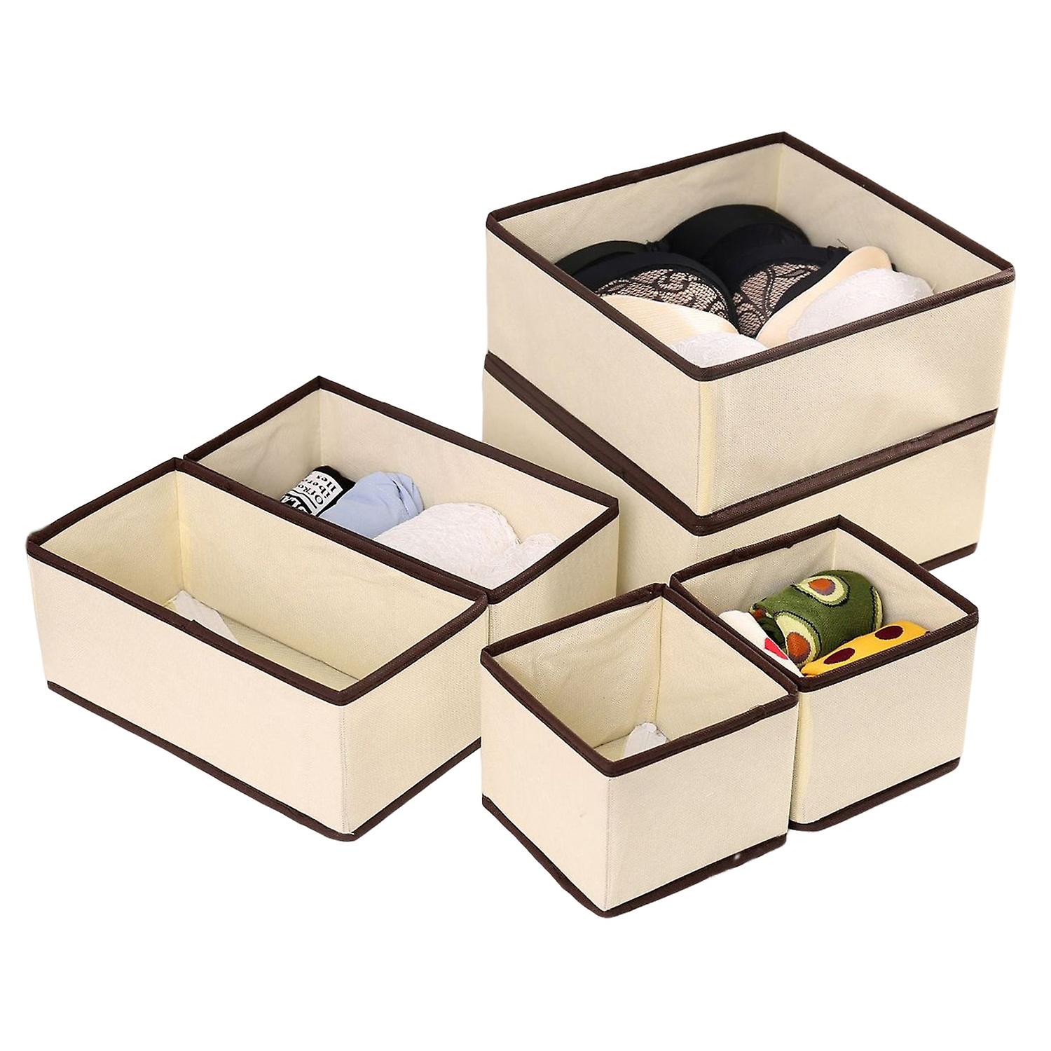 Fabric Storage Baskets Collapsible Multiuse Zipper Design Storage Various Sizes Wardrobe Storage Bed