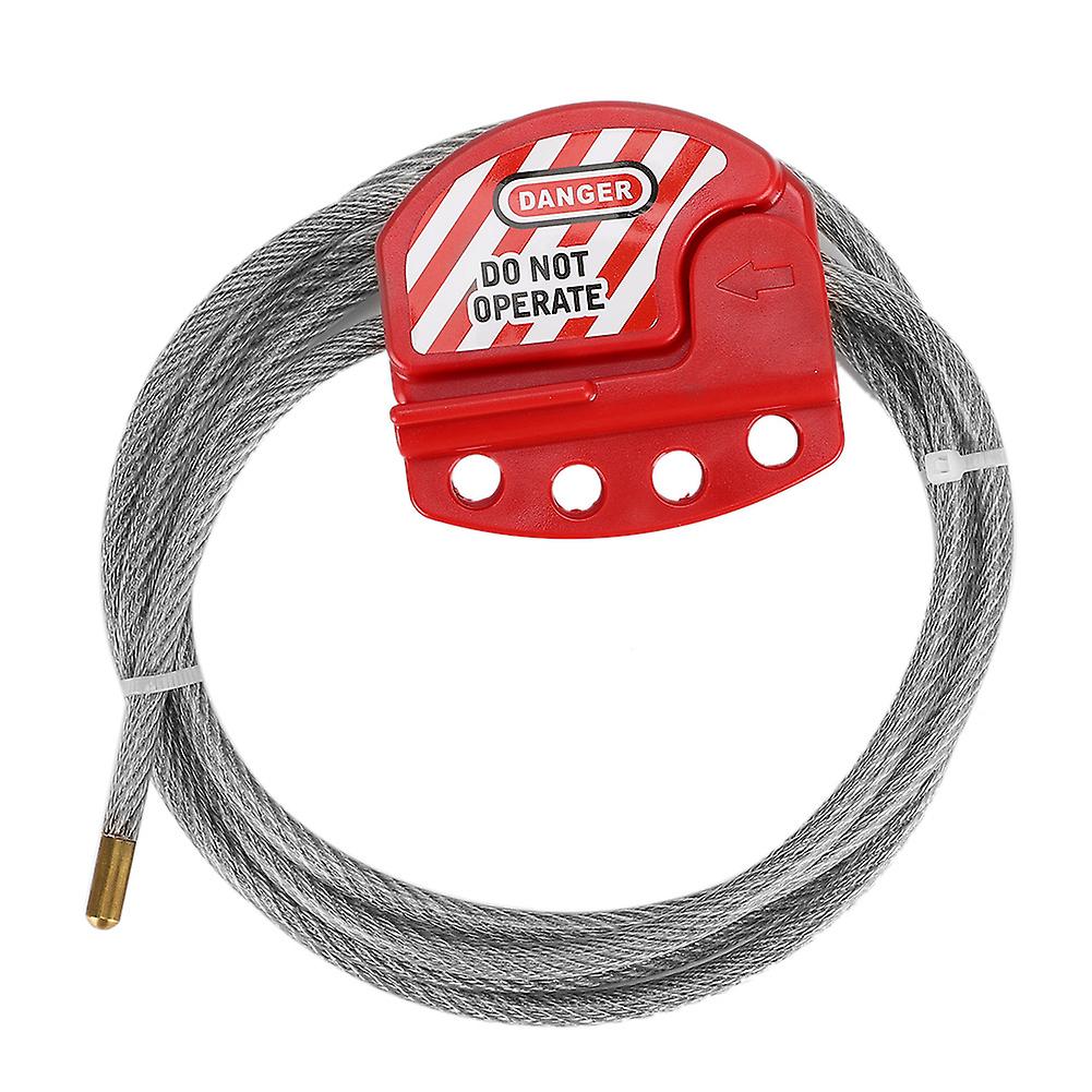 Adjustable Safety Cable Lockout, 4mm Steel Cable, Multi-User Lock Management, High Visibility