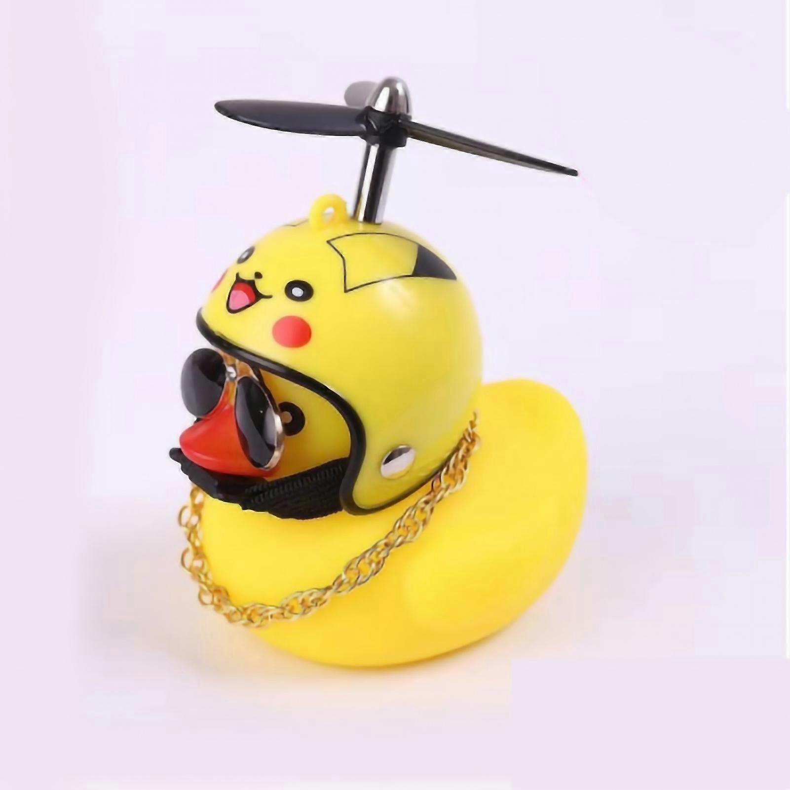 Cool Yellow Rubber Car Duck Toy for Dashboard, Rearview Mirror & Car Roof No.5