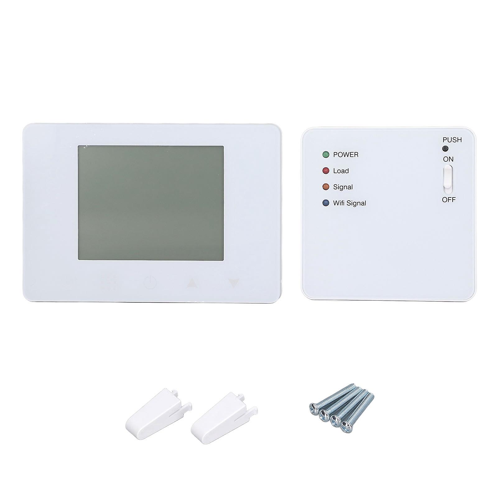 Fyearfly 1 To 8 Wireless Controller, Wireless Home Indoor Thermostat WiFi RF 8 Way Voice Control Programmable Controller, Fits Tuya APP