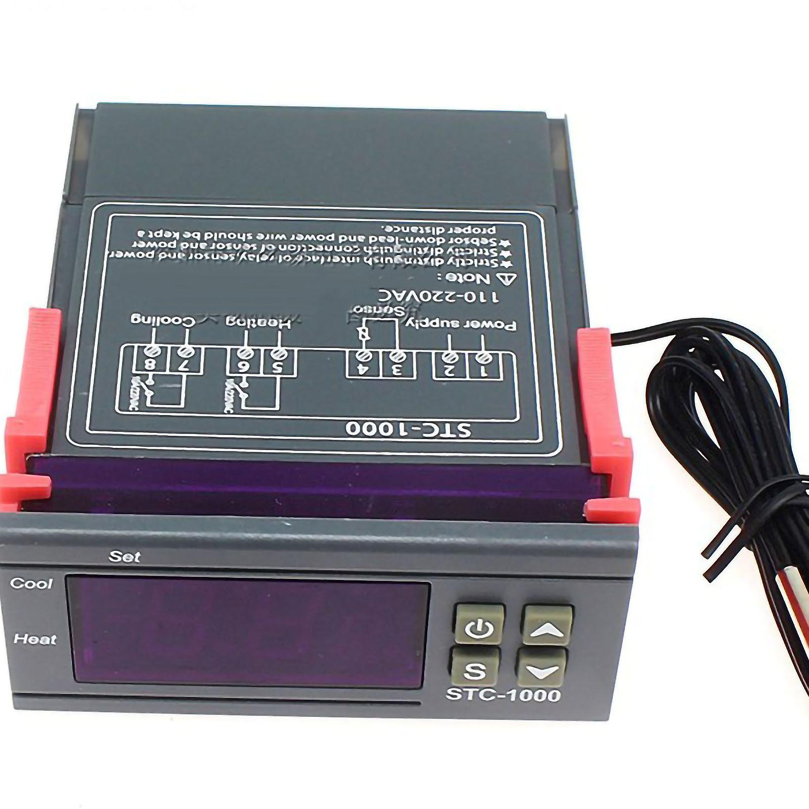 Microcomputer Temperature Controller Digital Display Thermostat Switch for Aquarium Hatching Seafood Machine 110‑