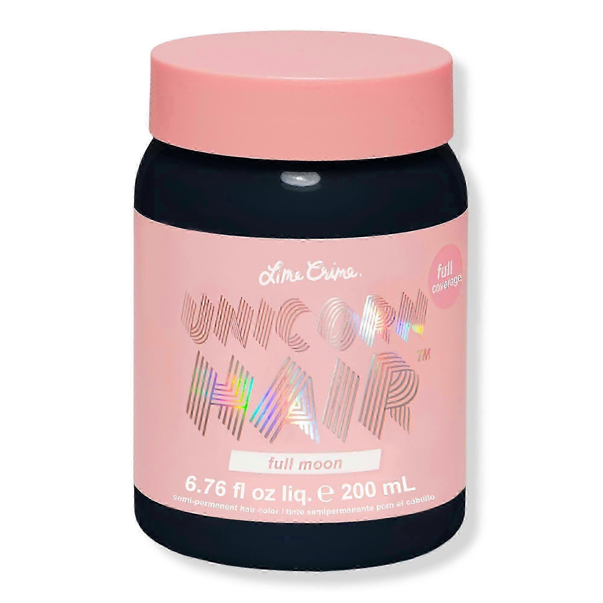 Lime Crime Unicorn Hair Semi-permanent Hair Color Full Coverage, Full Moon, 6.76 Oz