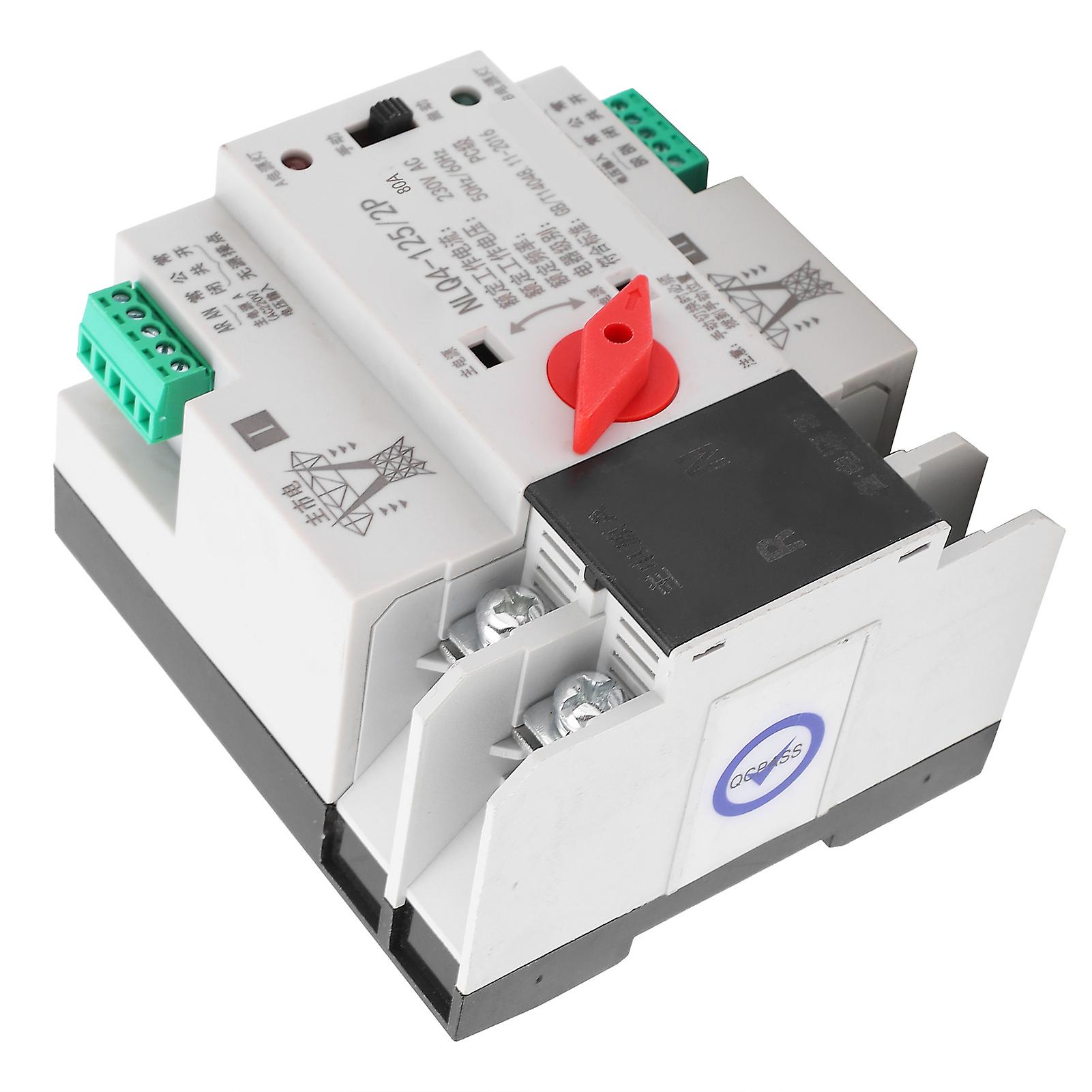 Automatic Transfer Switch 2P DIN Rail 230V Uninterruptible Control