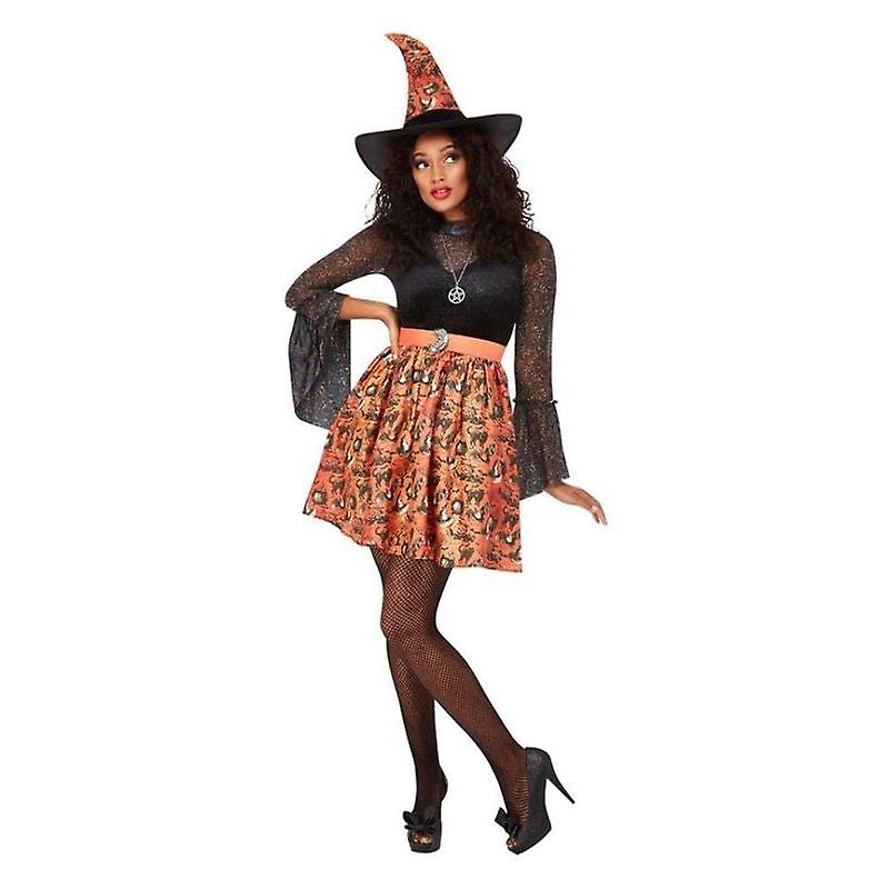Vintage Witch Costume Orange 63012l