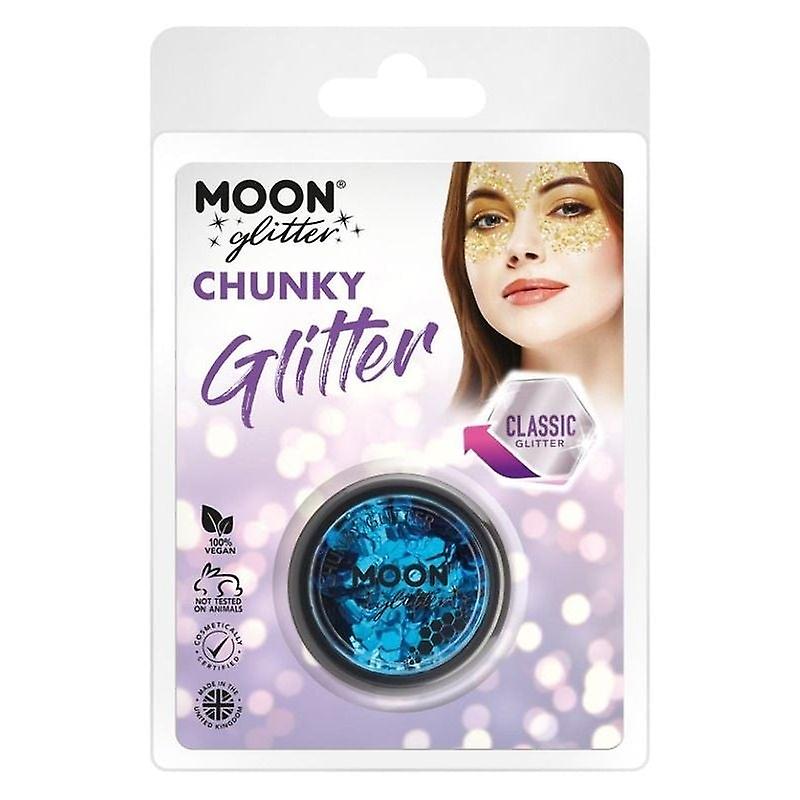 Moon Glitter Klassisk Chunky Glitter Blå