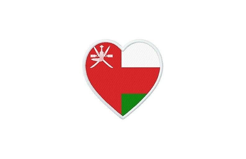 Patch badge ecusson prints thermocollant heart flag OM oman