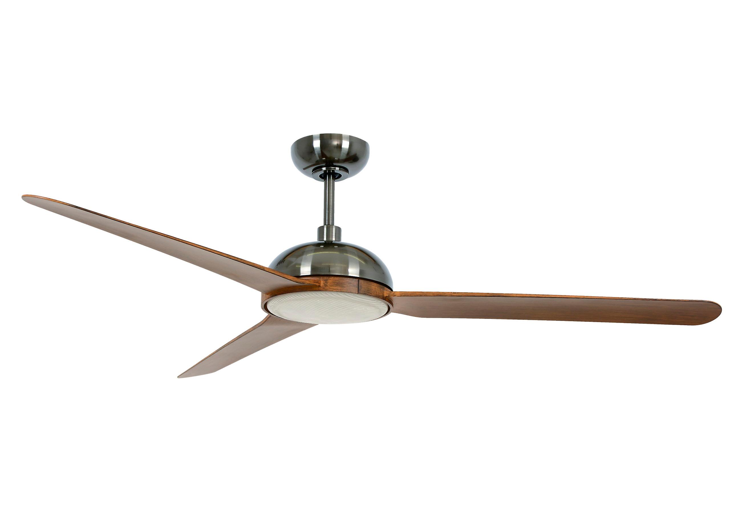 Energy-saving ceiling fan Unione Nickel with LED