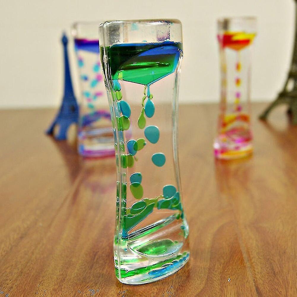 Doppelfarben Öl Sanduhr Liquid Timer Floating Motion Bubbles Sand